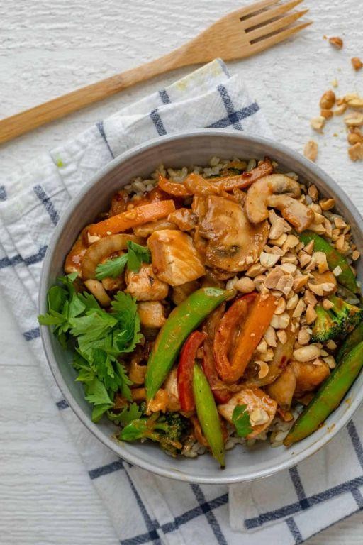 Quick Thai Peanut Chicken Stir-Fry