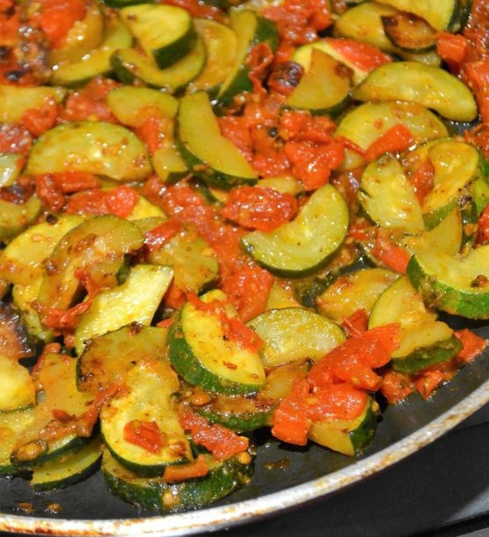 Quick Zucchini and Tomato Skillet