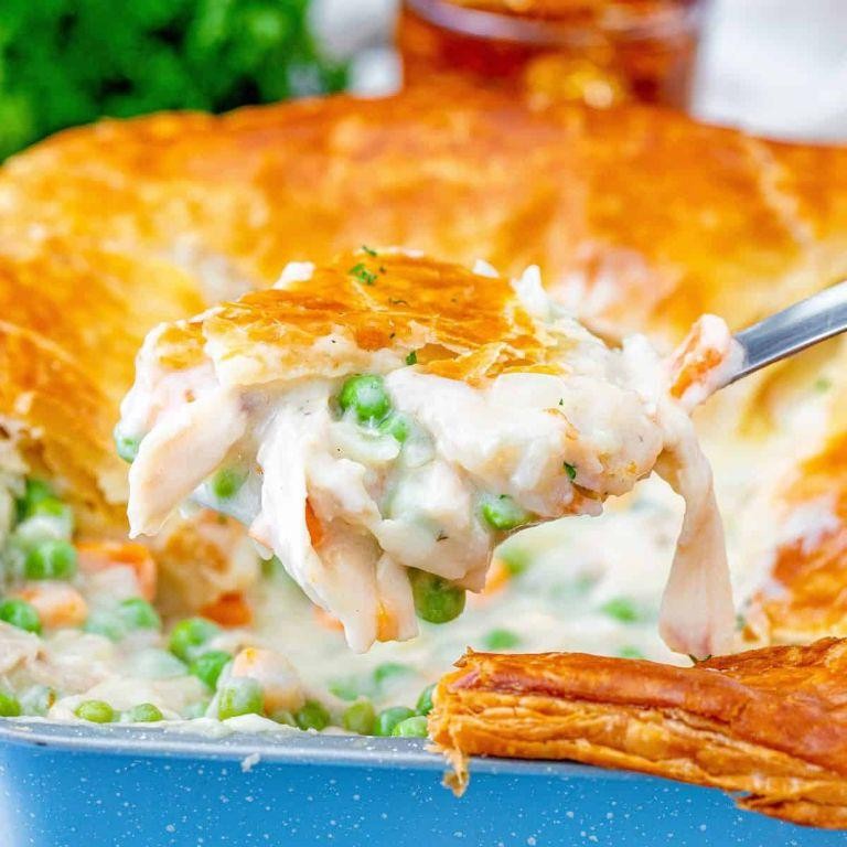 Quick and Easy Chicken Pot Pie with Puff Pastry