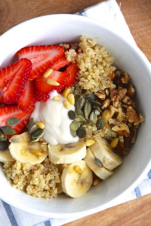 Quinoa Breakfast Bowl with Nuts and Seeds