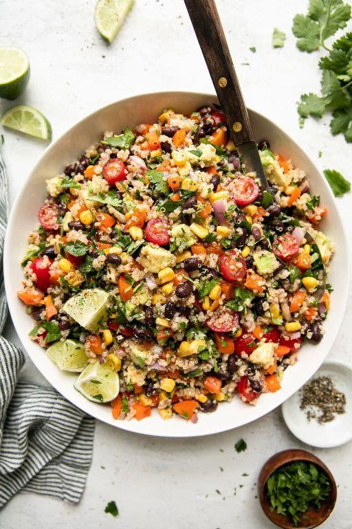Quinoa and Black Bean Salad with Lime Vinaigrette