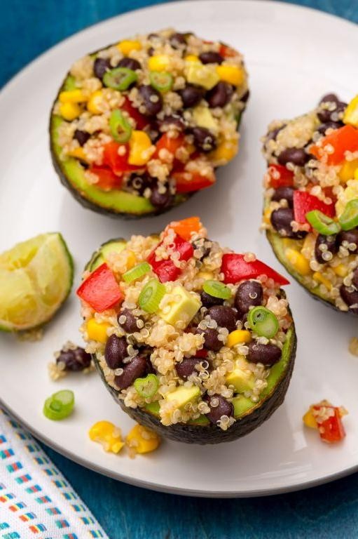 Quinoa and Black Bean Stuffed Avocados