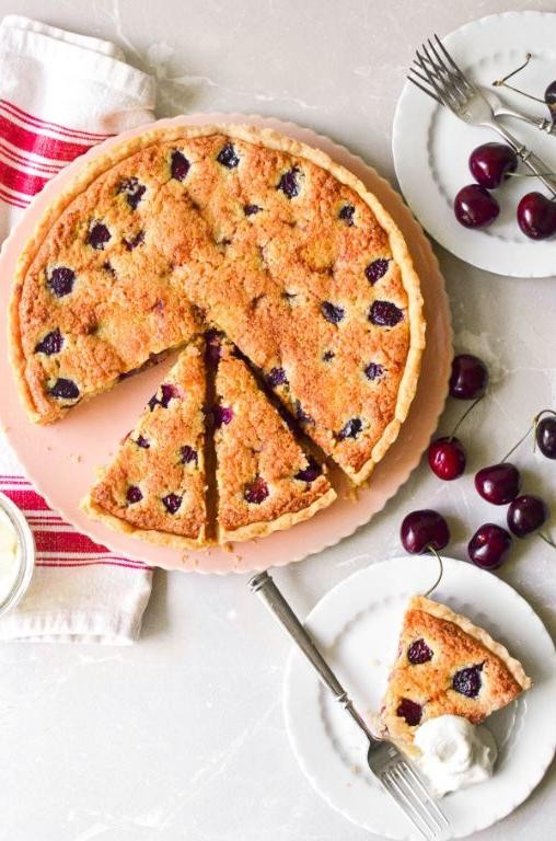 Rainier Cherry Almond Tart