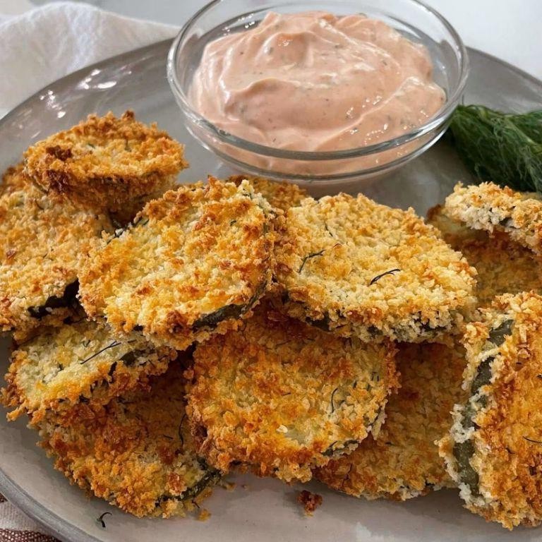 Ranch-Flavored Air Fryer Fried Pickles