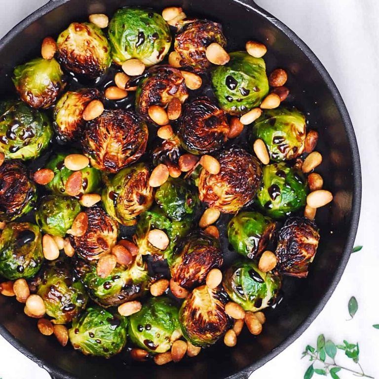 Rapid Balsamic Glazed Brussels Sprouts