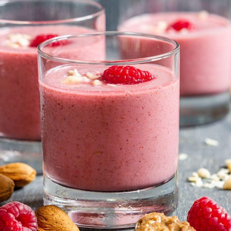 Raspberry Almond Milk Smoothie