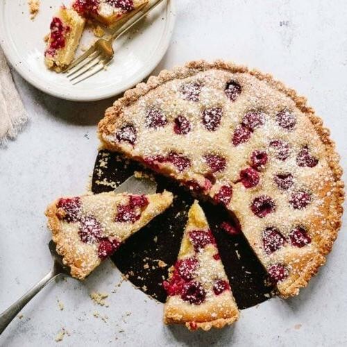 Raspberry Almond Tartlets with Honey Glaze