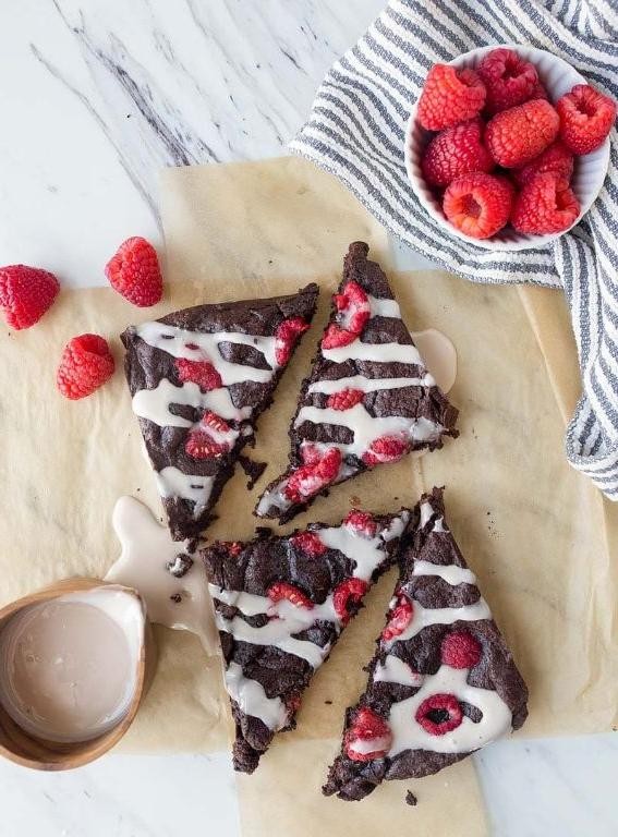Raspberry Chambord Brownie Bars