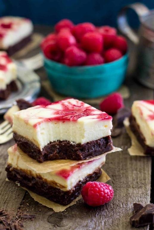 Raspberry Cheesecake Brownie Bars