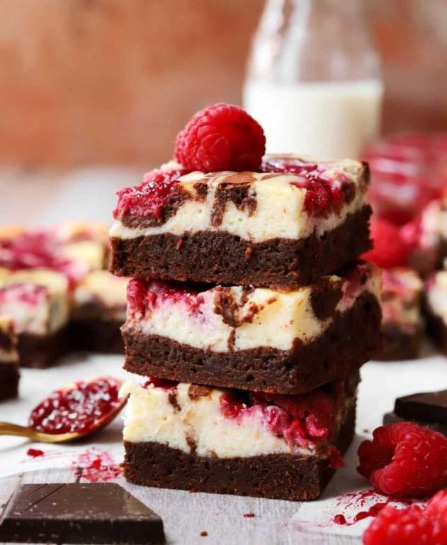 Raspberry Cheesecake Cookie Brownies