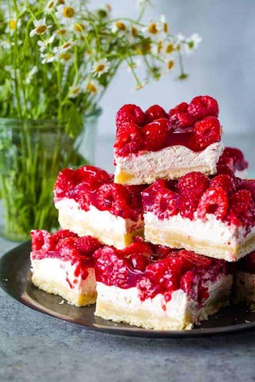 Raspberry Cream Cheese Cookie Bars