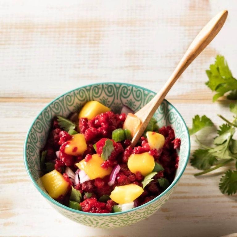 Raspberry Mango Salsa