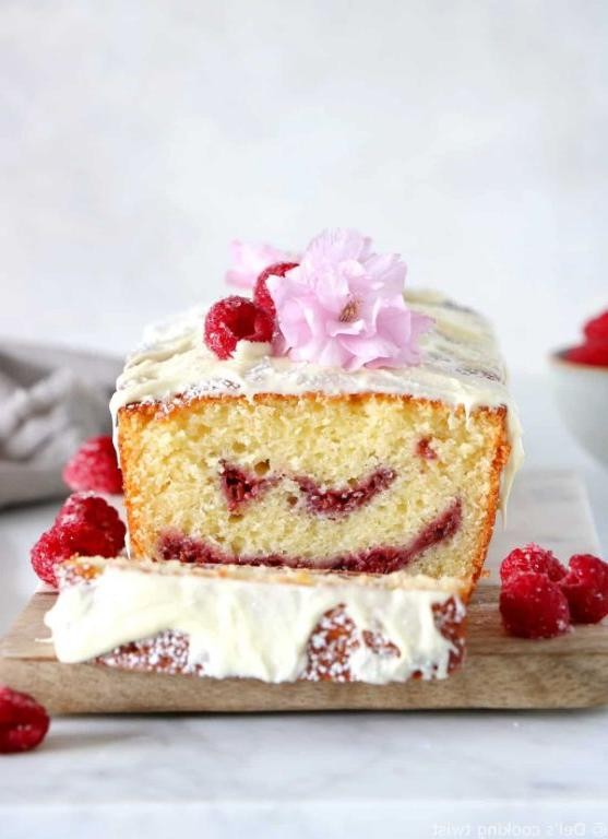 Raspberry Swirl White Cake