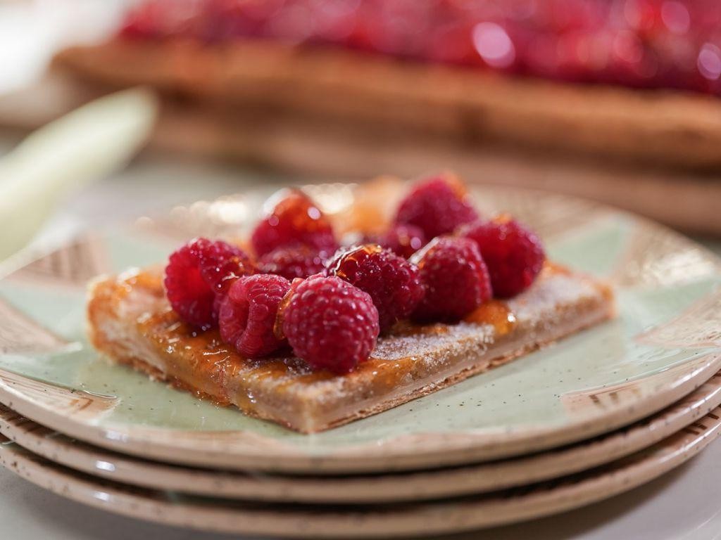 Raspberry and Almond Puff Pastry Tart