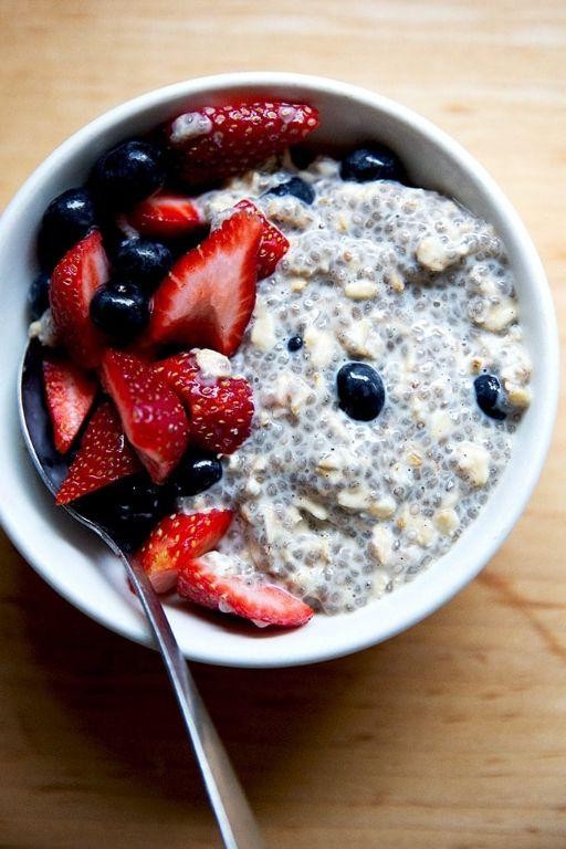 Raw Oats and Chia Seed Parfait
