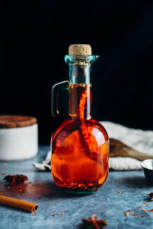 Red Hot Pepper and Garlic Infused Oil