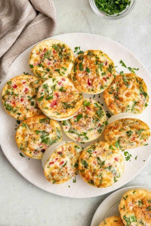 Red Pepper and Onion Egg White Bites