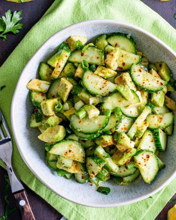 Refreshing Cucumber Avocado Salad