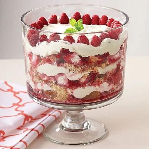 Refreshing Raspberry and Mint Trifle