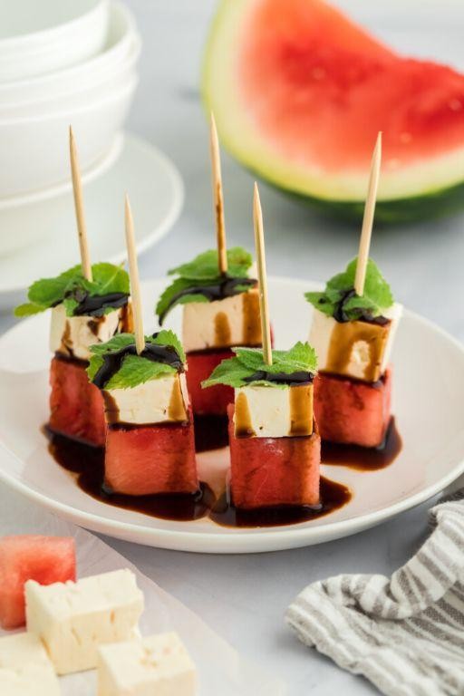 Refreshing Watermelon Feta Bites