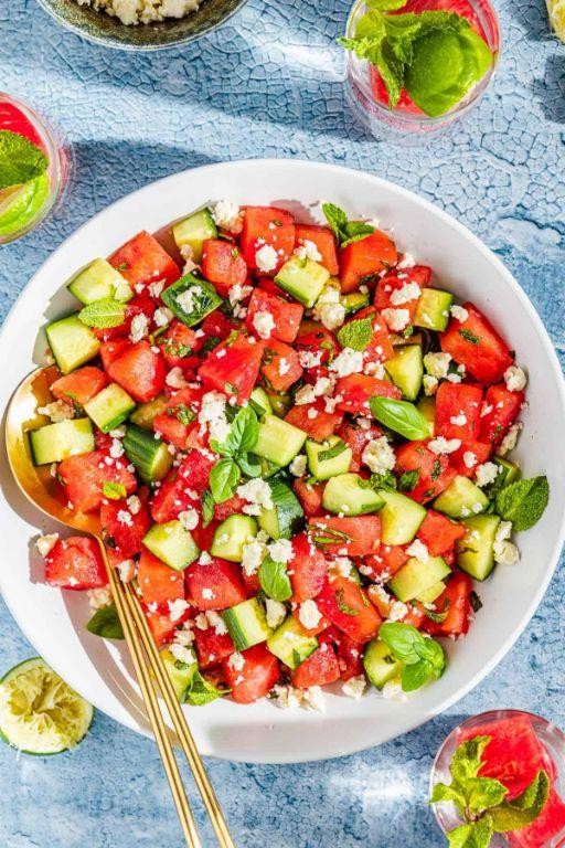 Refreshing Watermelon and Mint Salad