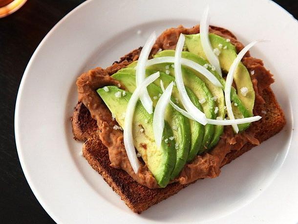 Refried Black Bean and Avocado Toast