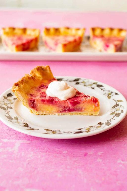 Rhubarb and Lemon Custard Pie