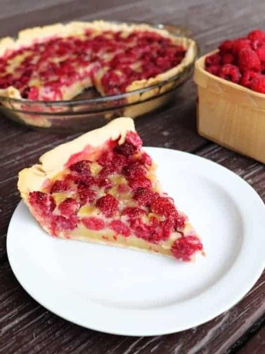 Rhubarb and Raspberry Custard Pie