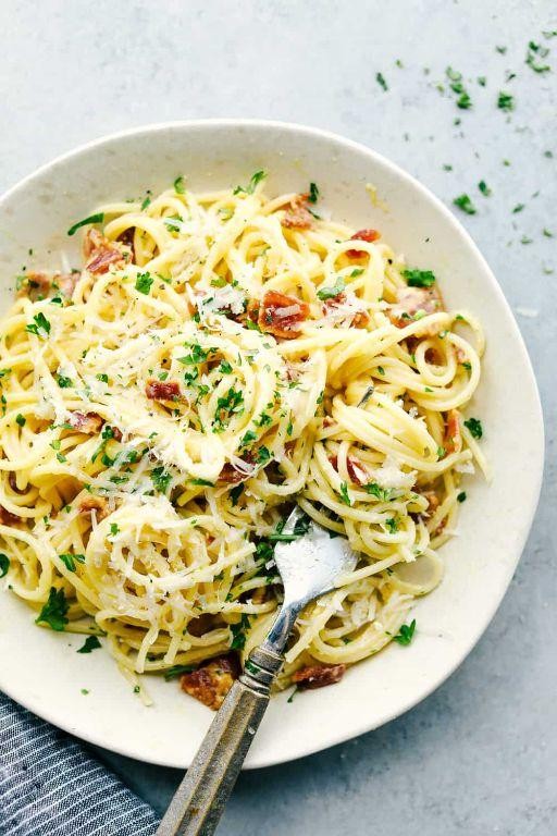 Rich Bacon Carbonara Pasta