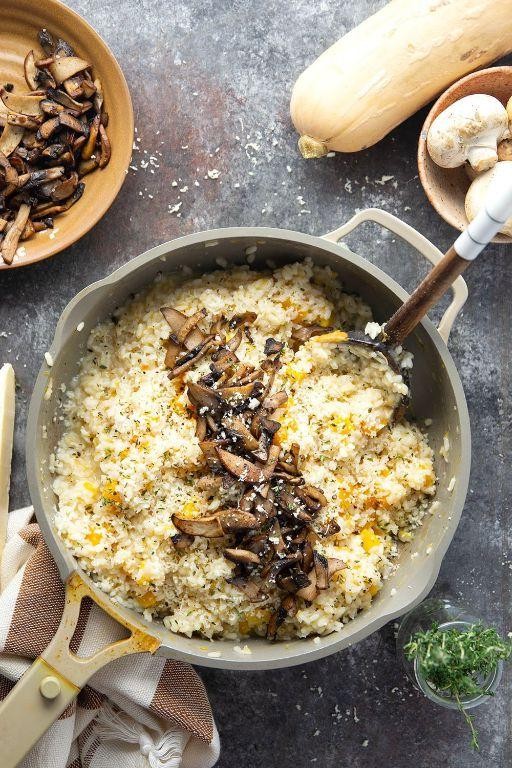 Rich Mushroom Risotto with Asiago