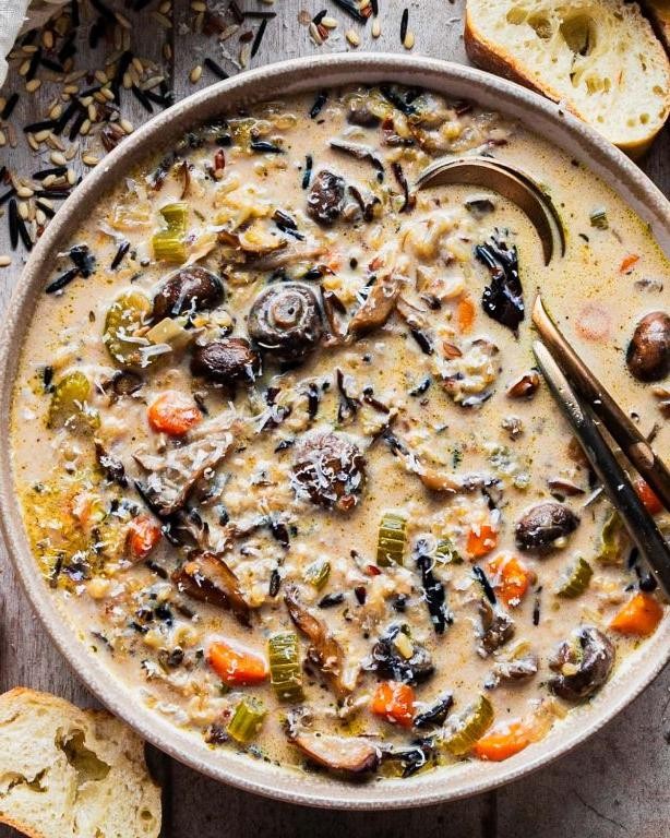 Rich Mushroom and Wild Rice Soup Jar Recipe
