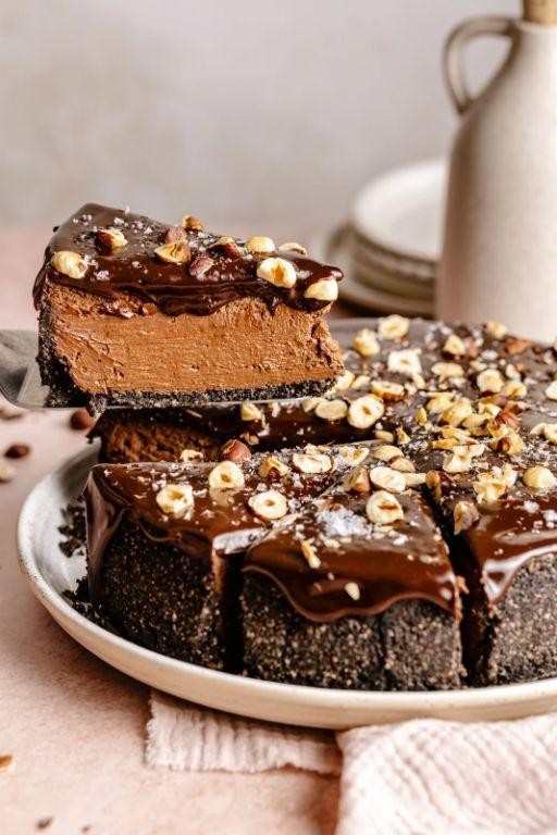Rich Nutella Chocolate Cheesecake