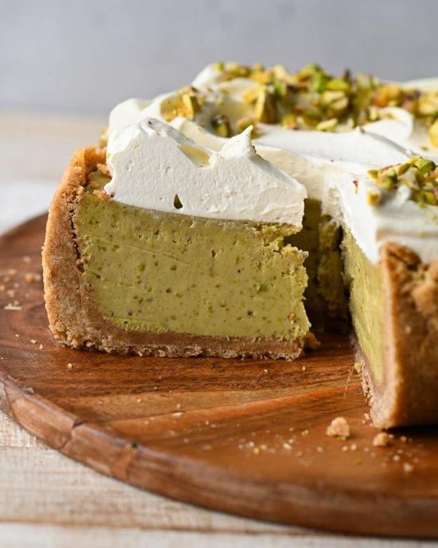 Rich Pistachio Butter Cheesecake