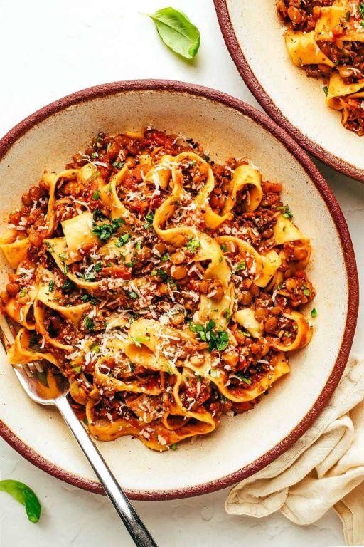 Rich Vegan Lentil Bolognese