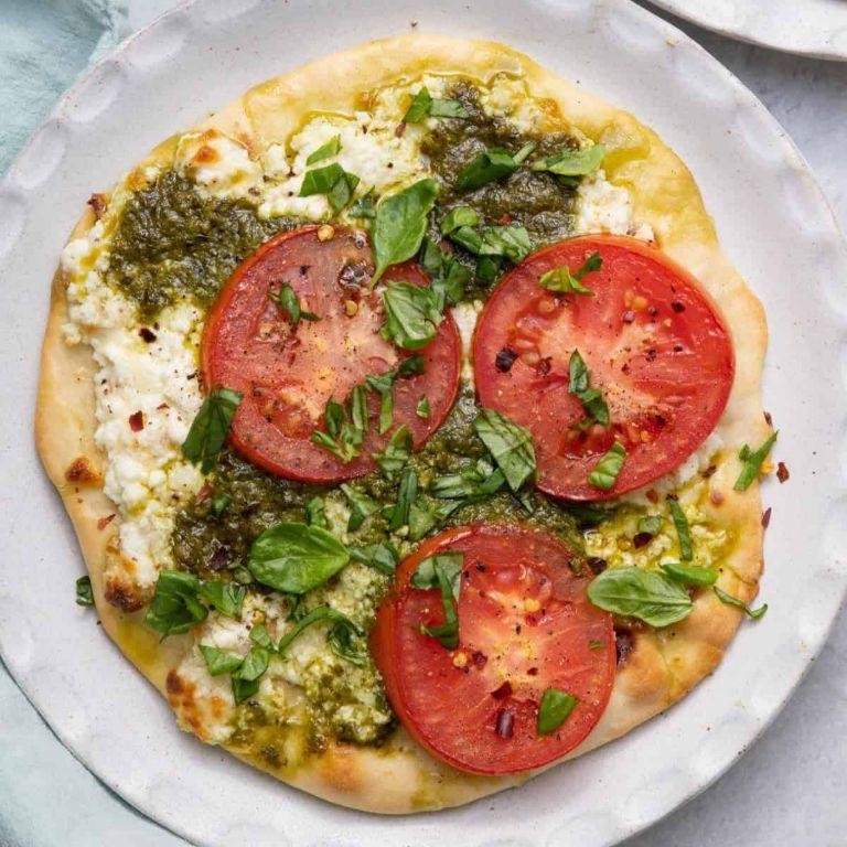Ricotta and Basil Pesto Flatbread