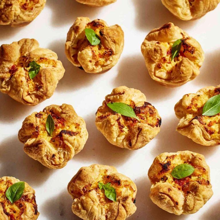 Ricotta and Sun-Dried Tomato Puff Pastry Squares