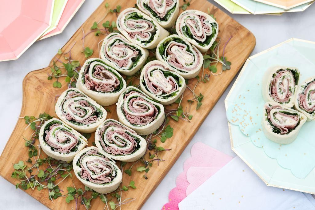 Roast Beef and Horseradish Pinwheel Wraps