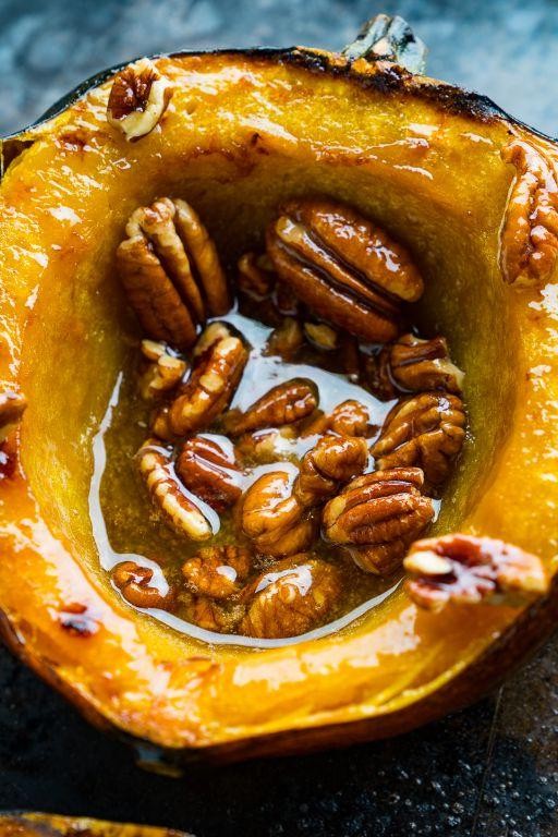 Roasted Acorn Squash with Maple Syrup