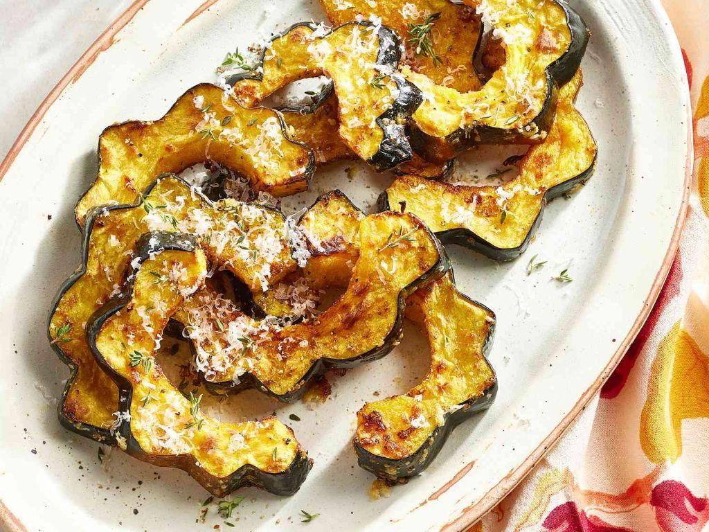 Roasted Acorn Squash with Parmesan and Thyme