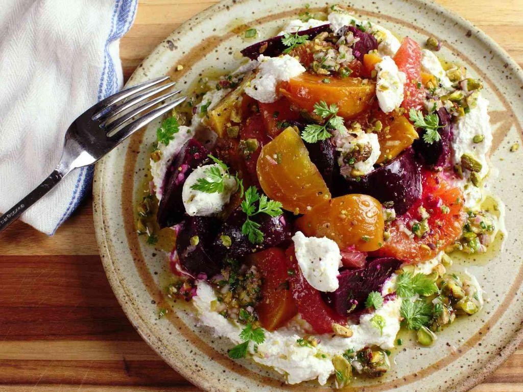 Roasted Beet and Citrus Salad with Pistachios