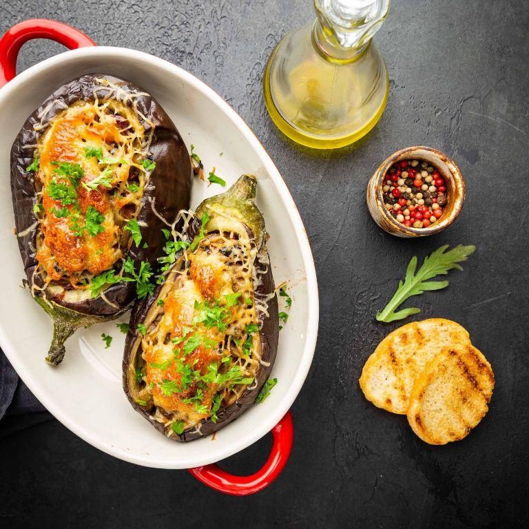 Roasted Brinjal and Cheese Bake