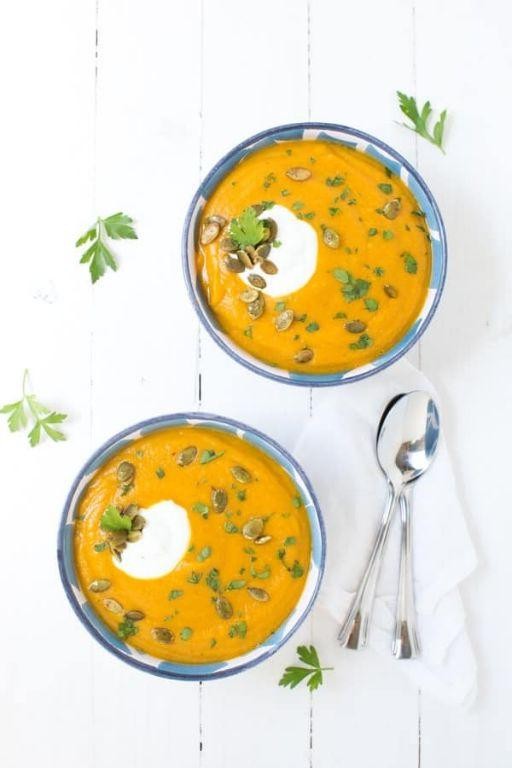 Roasted Butternut Squash and Lentil Soup