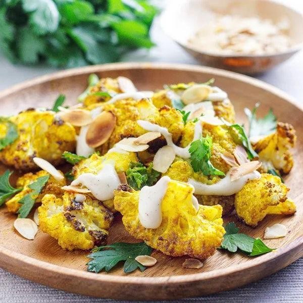 Roasted Cauliflower with Toasted Almonds