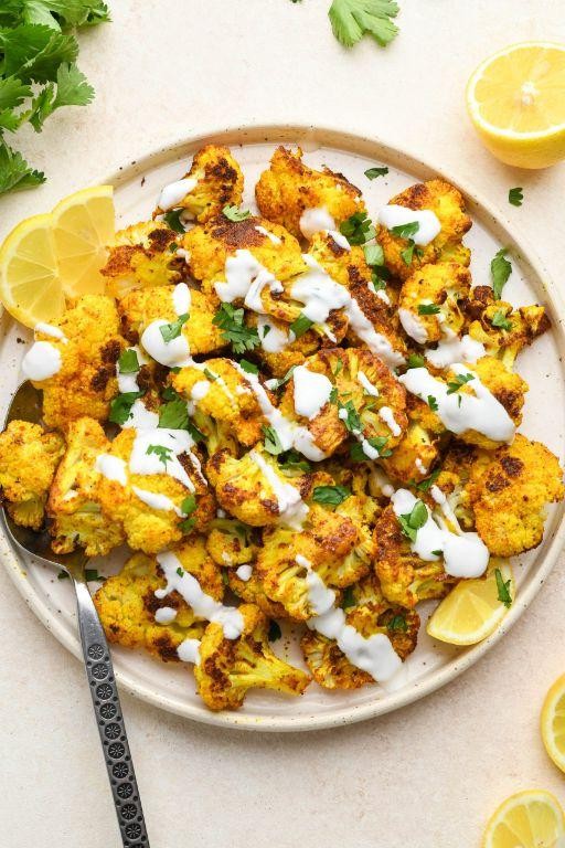 Roasted Cauliflower with Turmeric and Lime
