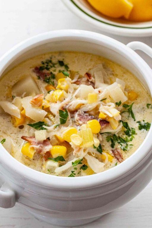Roasted Corn and Crab Chowder