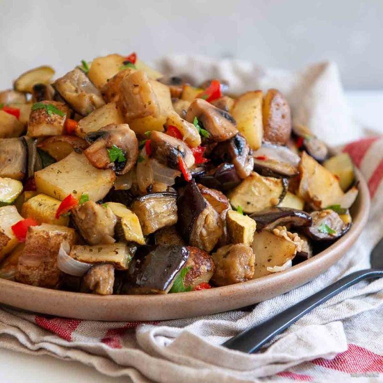 Roasted Eggplant and Potato Medley