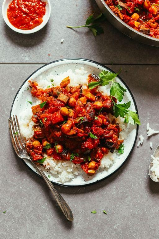 Roasted Eggplant and Tomato Stew