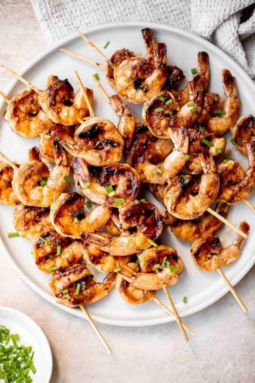 Roasted Honey-Garlic Shrimp Skewers