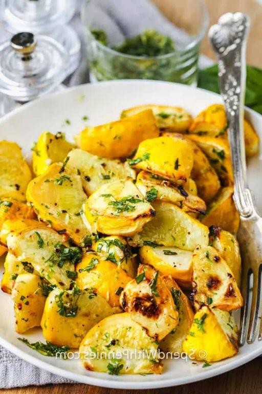Roasted Patty Pan Squash with Lemon
