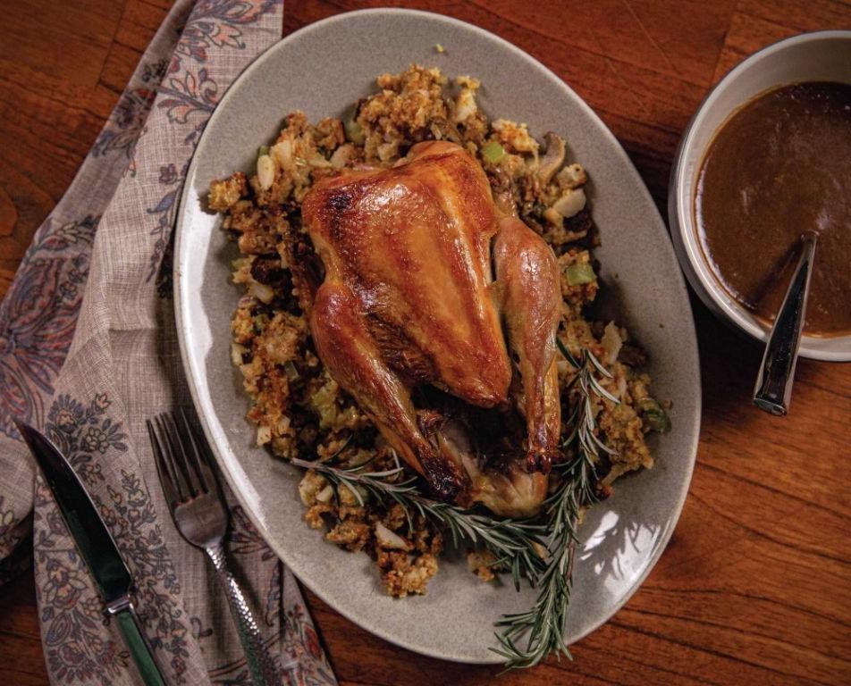 Roasted Pheasant with Wild Herb Stuffing